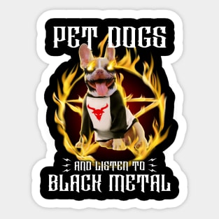 Black Dog Metal Sticker